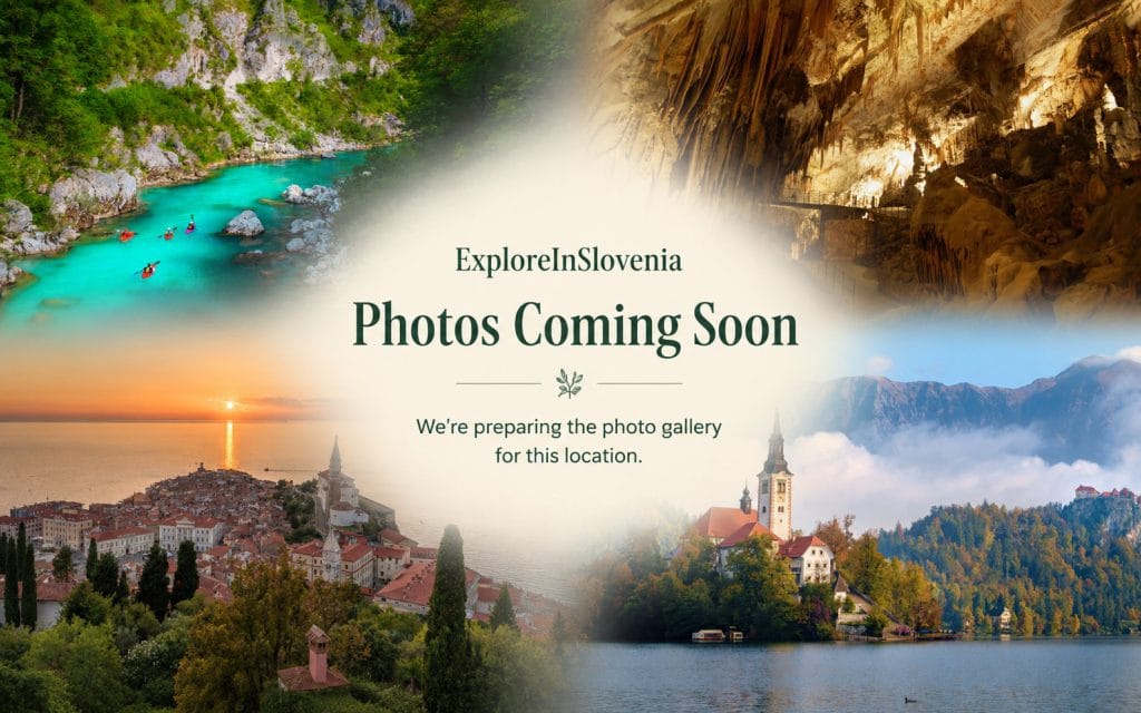 ExploreInSlovenia placeholder reading “Photos Coming Soon” while the photo gallery for this location is being prepared.